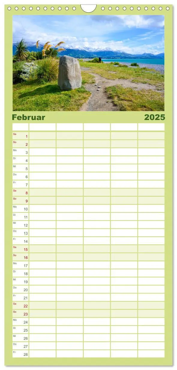 Bild: 9783457114049 | Familienplaner 2025 - Neuseeland - Die schönsten Orte am anderen...