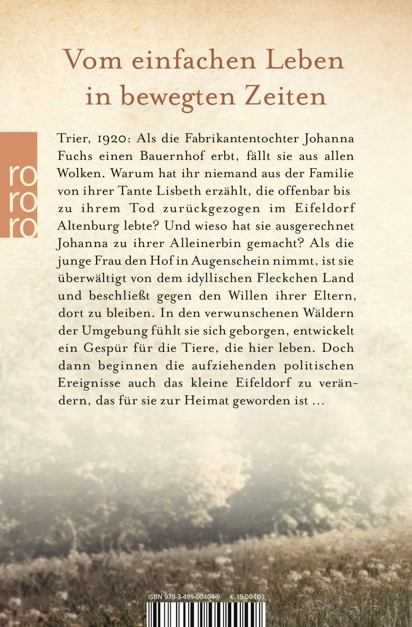 Rückseite: 9783499004049 | Eifelfrauen: Das Haus der Füchsin | Brigitte Riebe | Taschenbuch