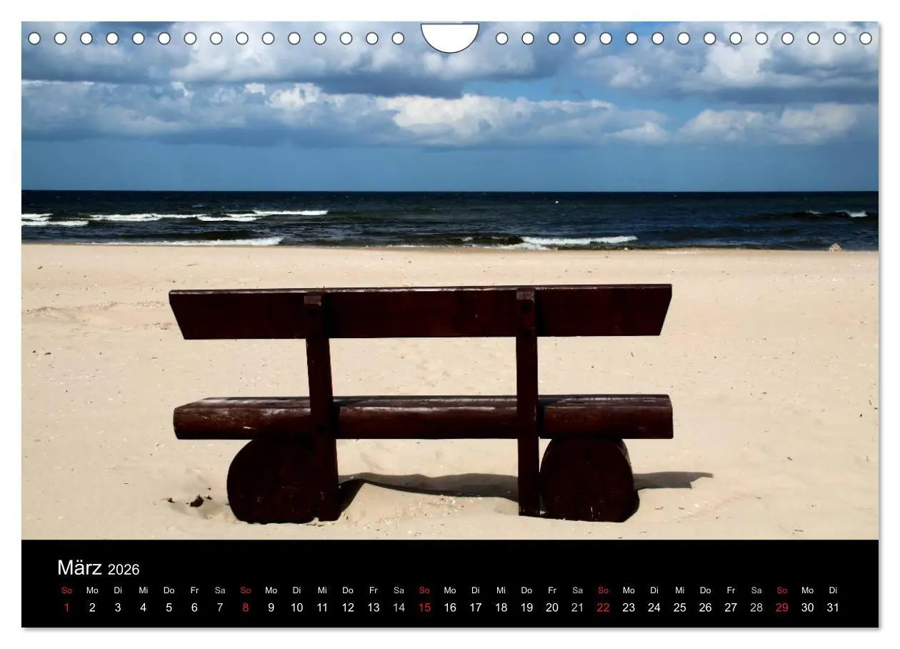 Bild: 9783516204049 | Usedom 2026 (Wandkalender 2026 DIN A4 quer), CALVENDO Monatskalender