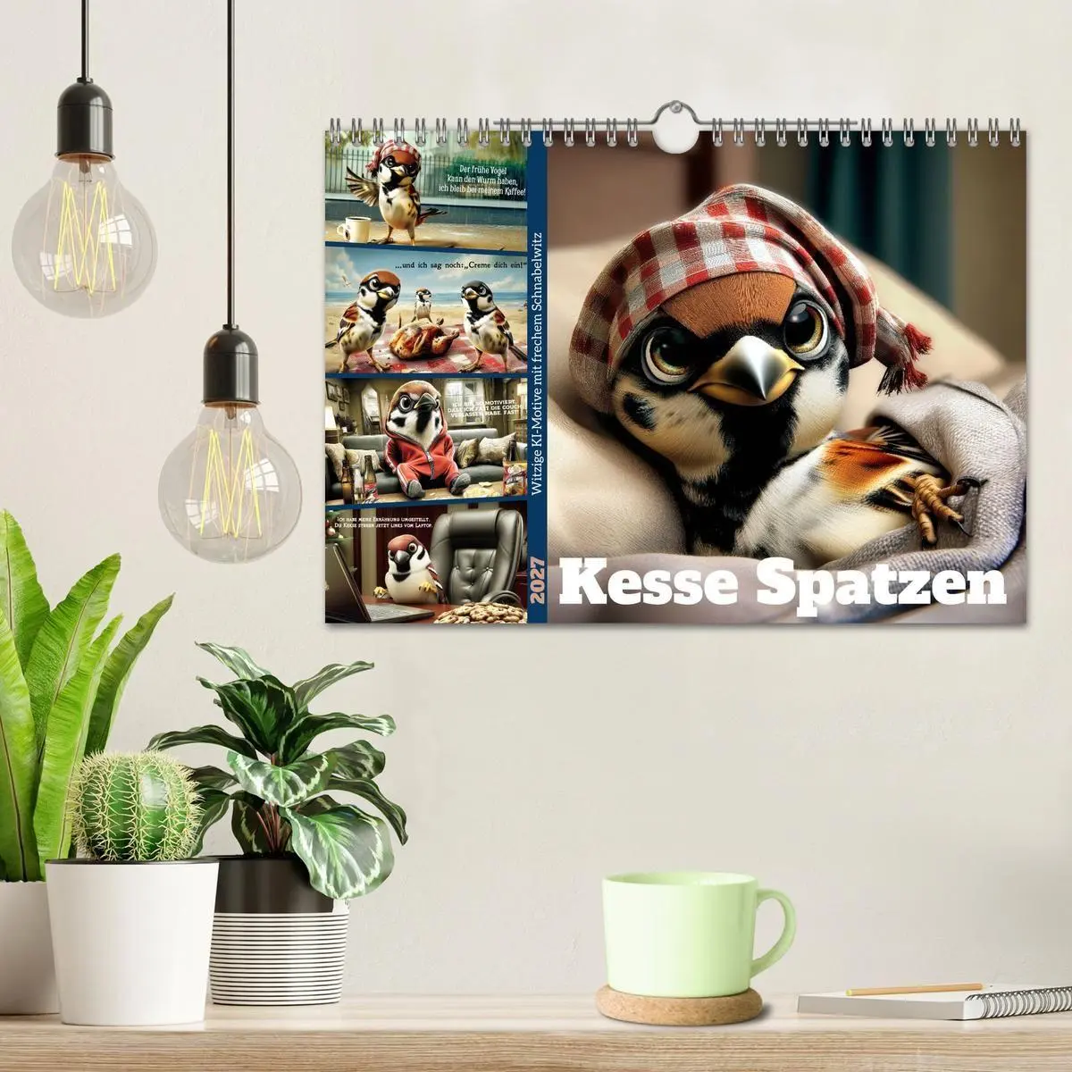Bild: 9783516754049 | Kesse Spatzen (Wandkalender 2027 DIN A4 quer), CALVENDO Monatskalender
