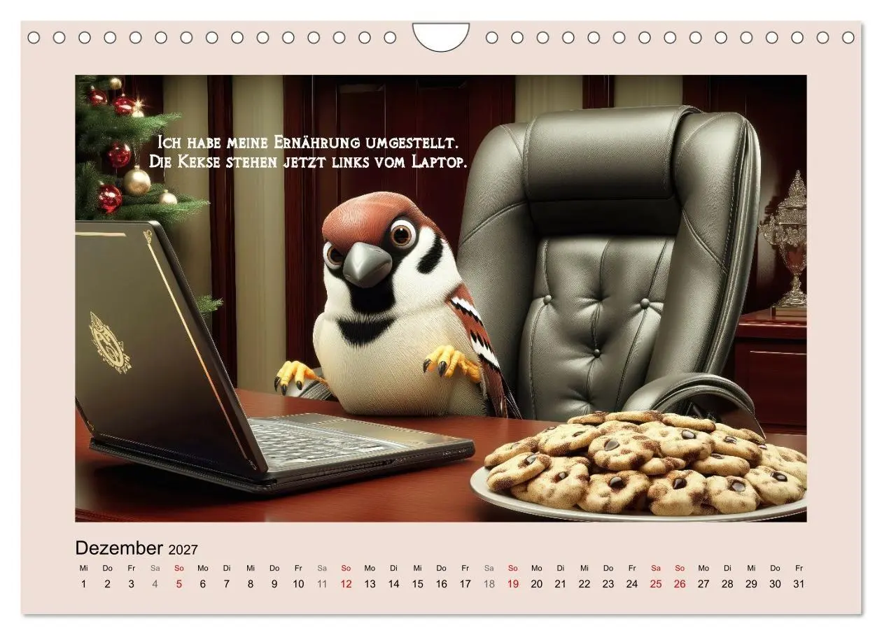 Bild: 9783516754049 | Kesse Spatzen (Wandkalender 2027 DIN A4 quer), CALVENDO Monatskalender