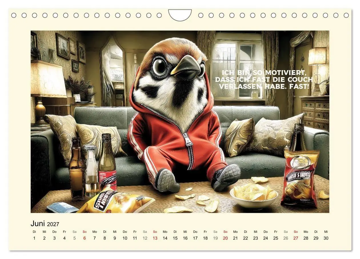 Bild: 9783516754049 | Kesse Spatzen (Wandkalender 2027 DIN A4 quer), CALVENDO Monatskalender