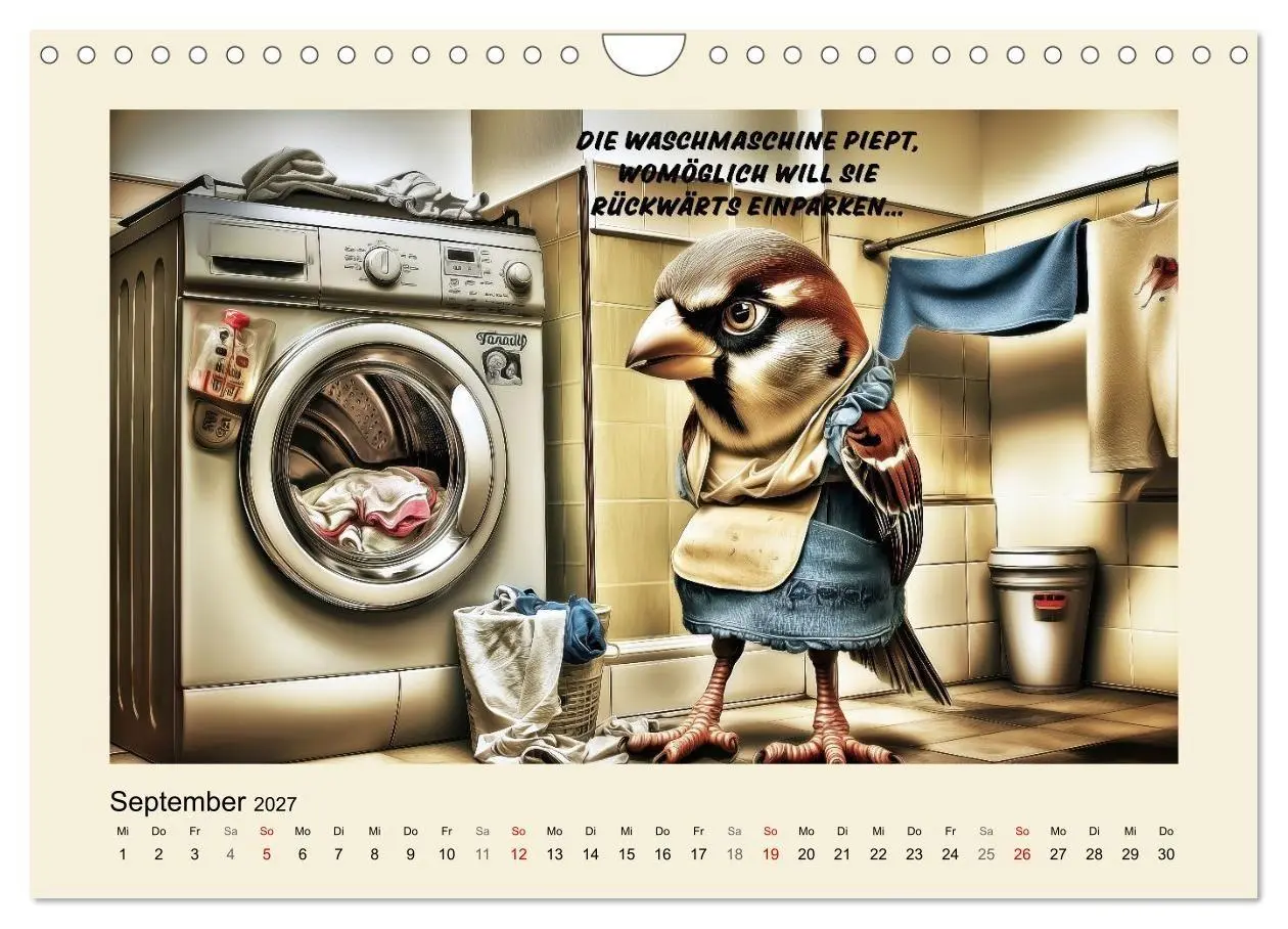 Bild: 9783516754049 | Kesse Spatzen (Wandkalender 2027 DIN A4 quer), CALVENDO Monatskalender