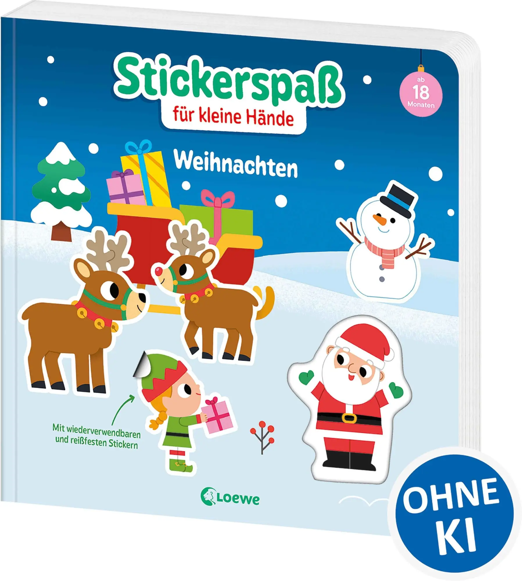 Cover: 9783743224049 | Stickerspaß für kleine Hände - Weihnachten | Anna Lena Grünhäuser