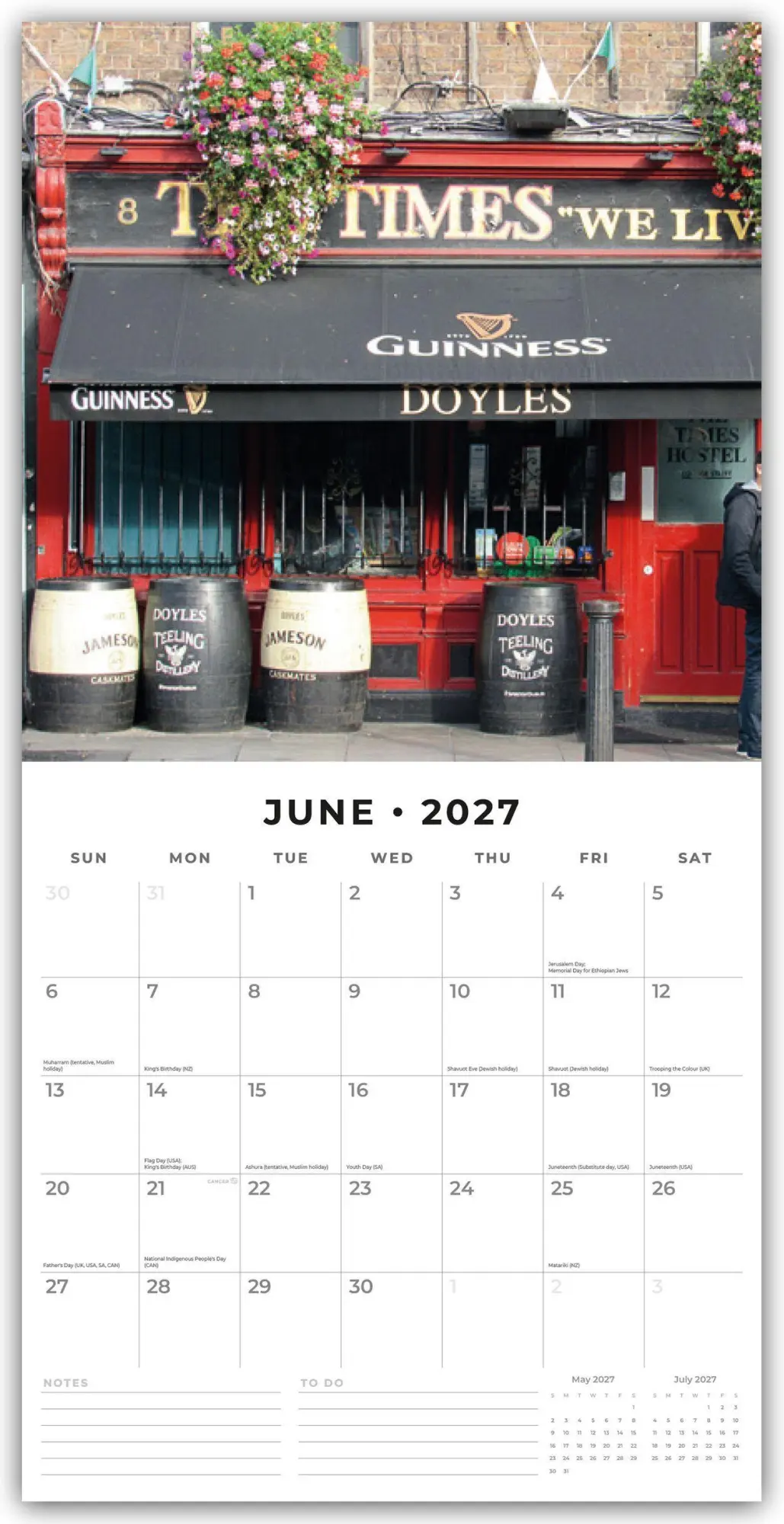 Bild: 9781837014149 | Dublin Pubs 2027 - 16-Monatskalender | Robin Red | Kalender | 28 S.