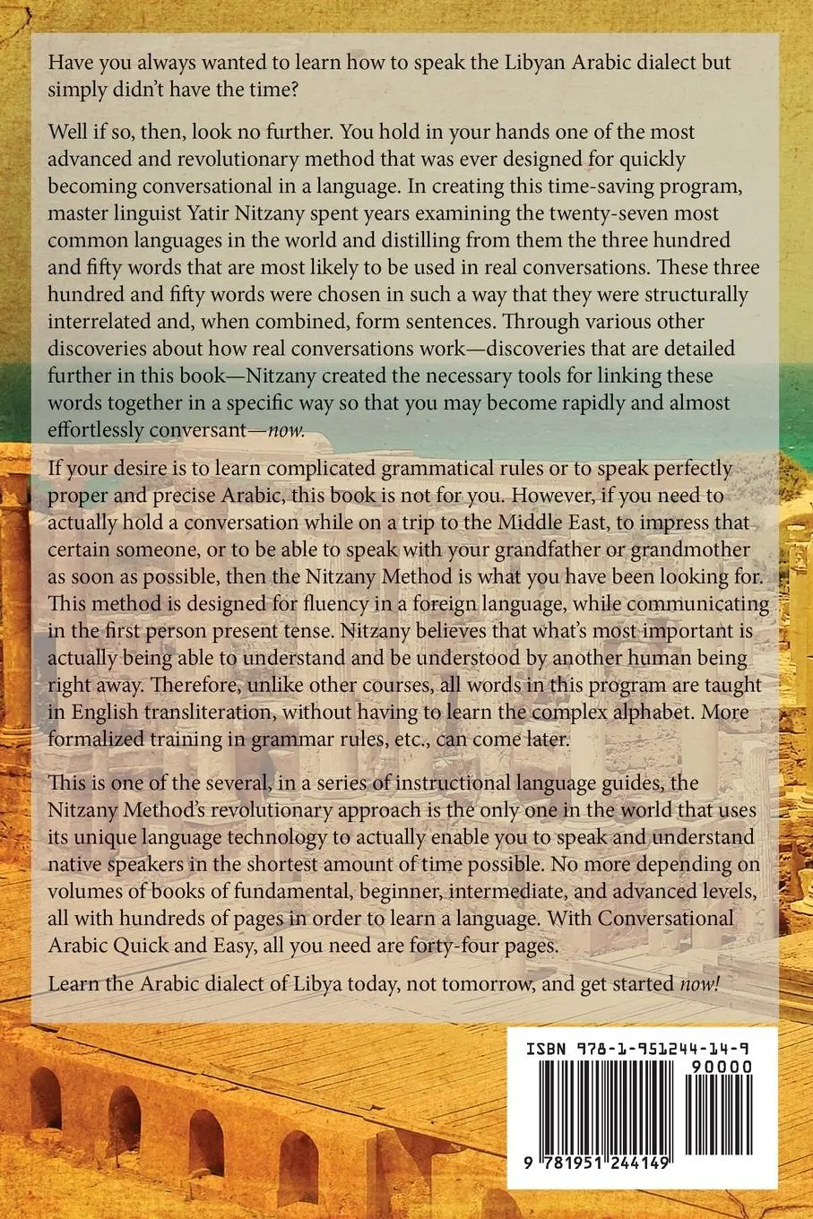 Rückseite: 9781951244149 | Conversational Arabic Quick and Easy | Libyan Dialect | Yatir Nitzany