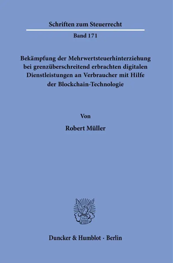 Cover: 9783428184149 | Bekämpfung der Mehrwertsteuerhinterziehung bei grenzüberschreitend...