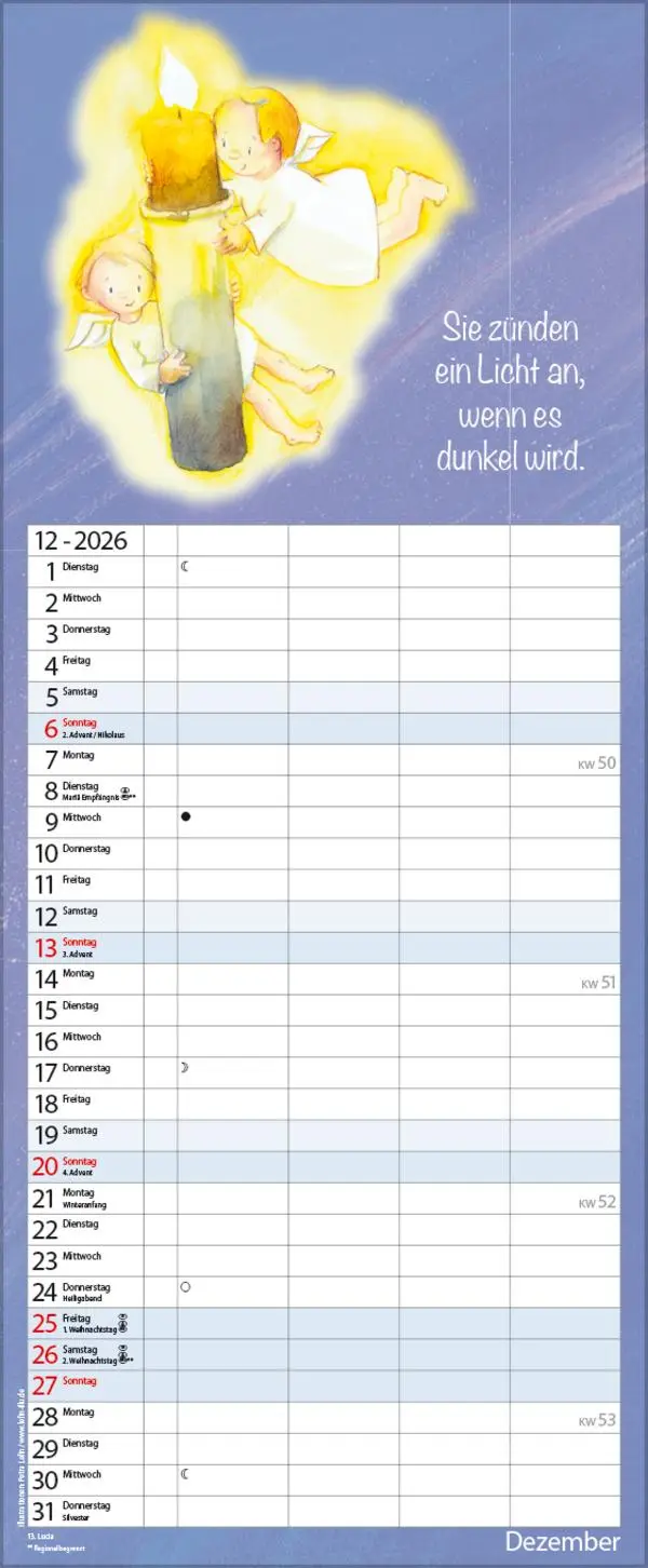 Bild: 9783731884149 | Familientimer Schutzengel 2026 | Verlag Korsch | Kalender | 14 S.