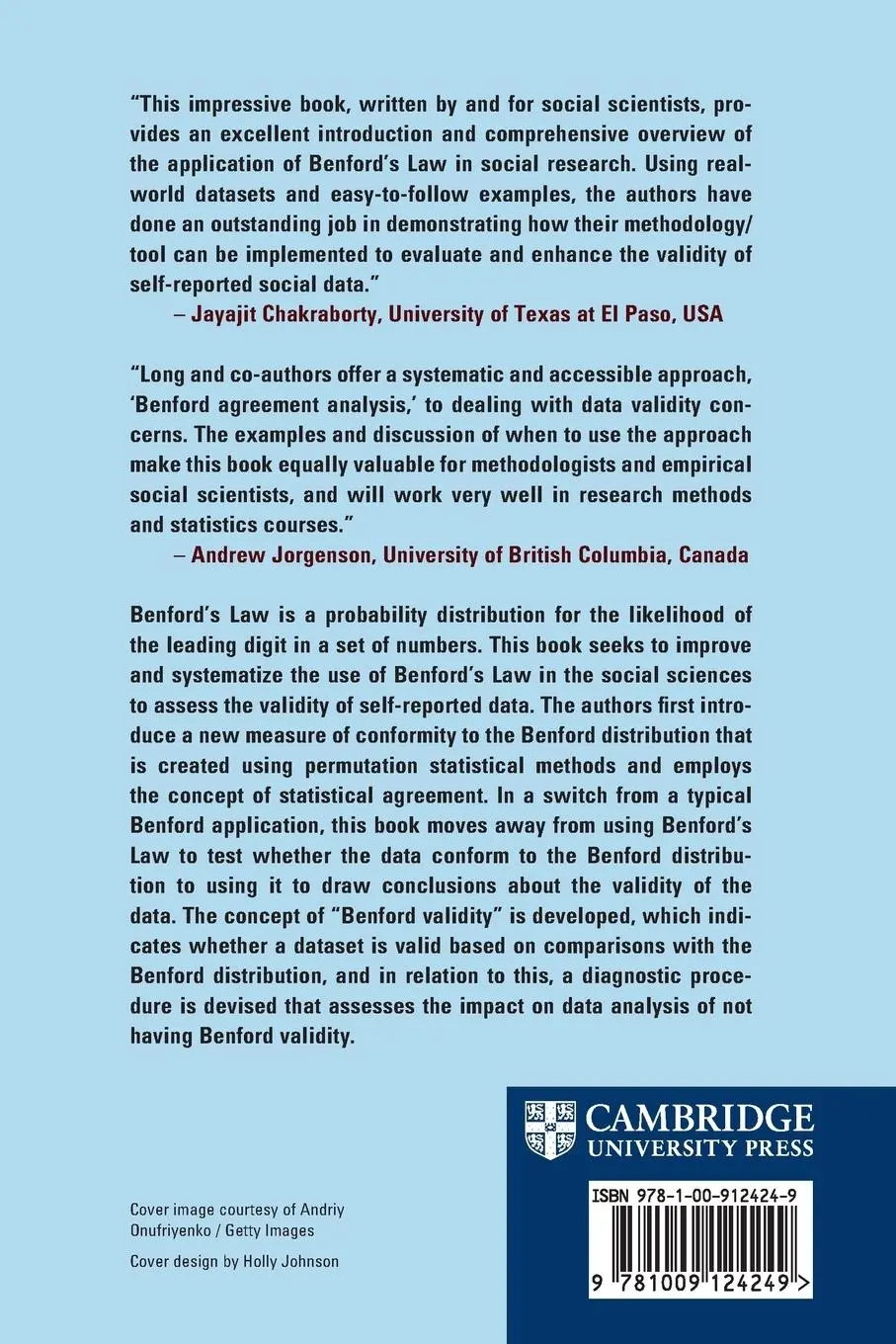 Rückseite: 9781009124249 | Applying Benford's Law for Assessing the Validity of Social Science...