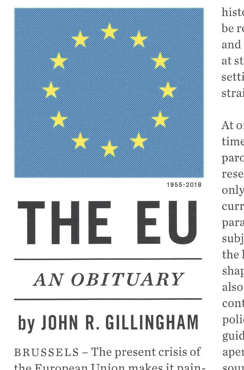 Cover: 9781784784249 | The E.U. | An Obituary | John R Gillingham | Taschenbuch | Englisch