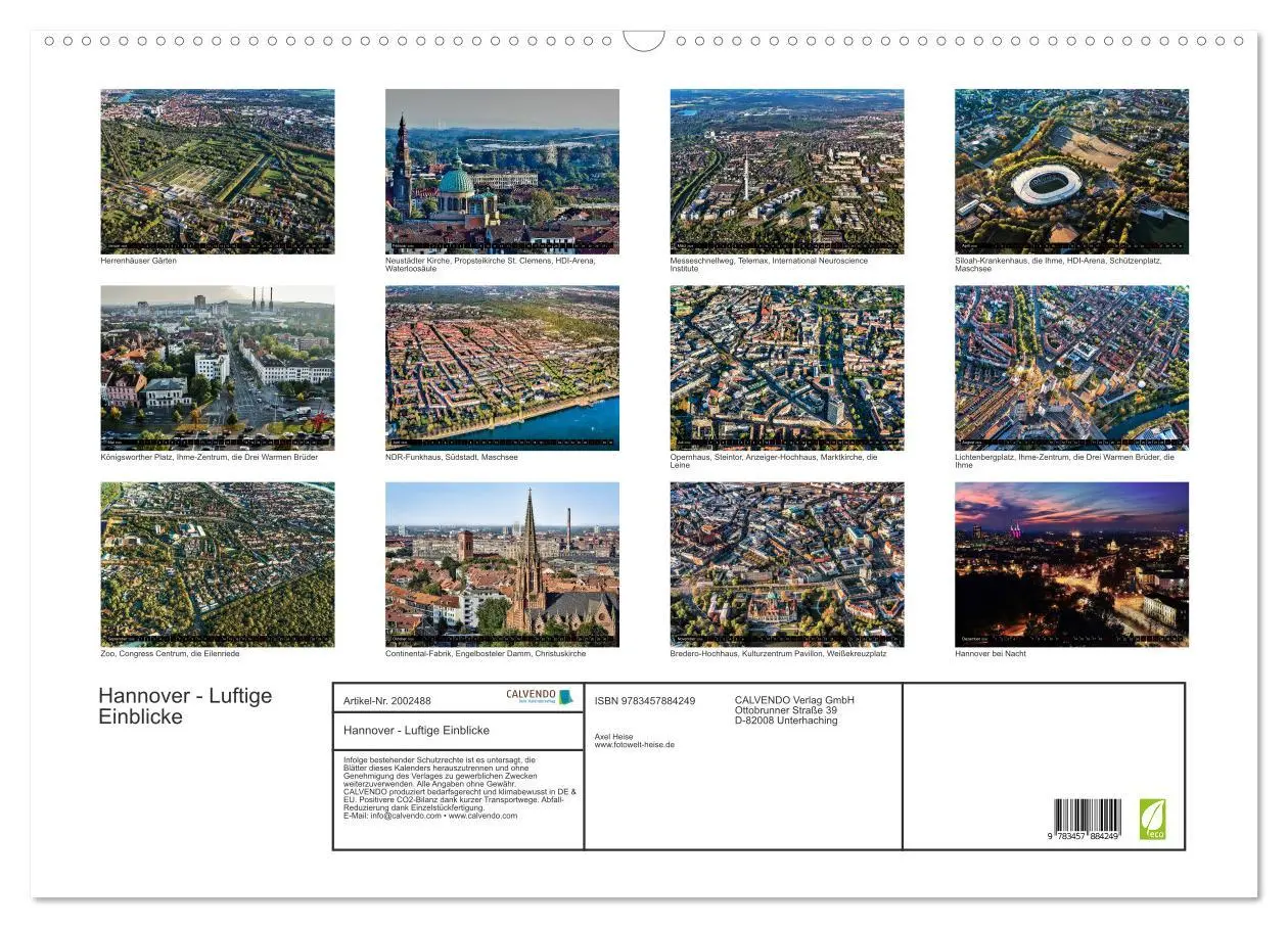 Bild: 9783457884249 | Hannover - Luftige Einblicke (Wandkalender 2026 DIN A2 quer),...