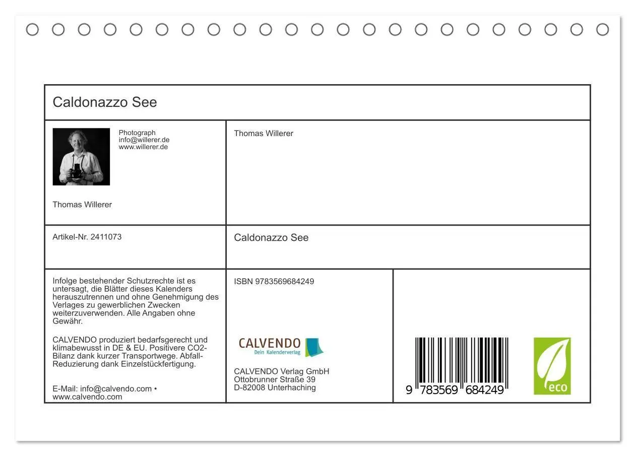 Bild: 9783569684249 | Caldonazzo See (Tischkalender 2027 DIN A5 quer), CALVENDO...