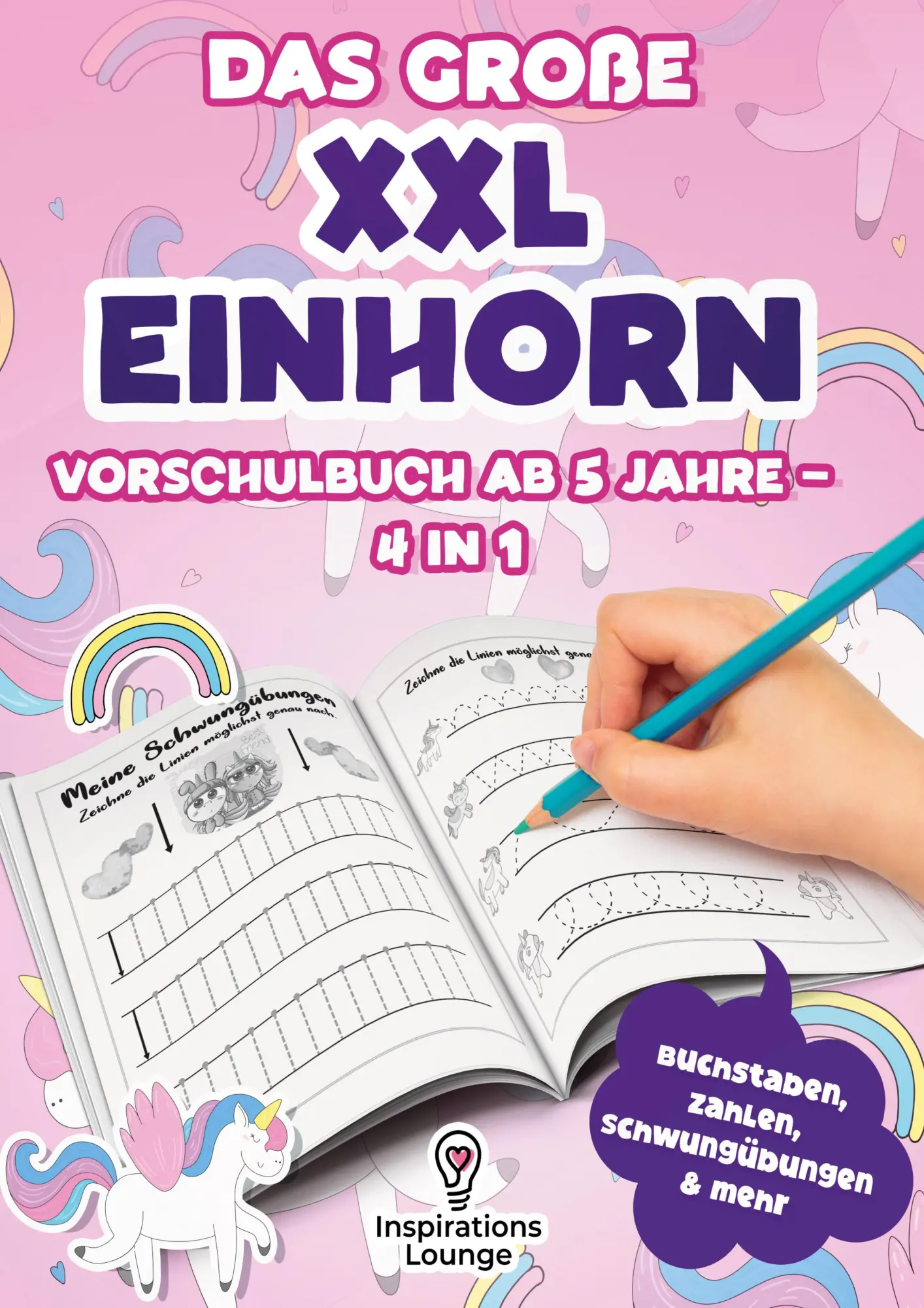 Cover: 9783691044249 | Vorschule Übungsheft ab 5 für Mädchen - Das große XXL Einhorn...