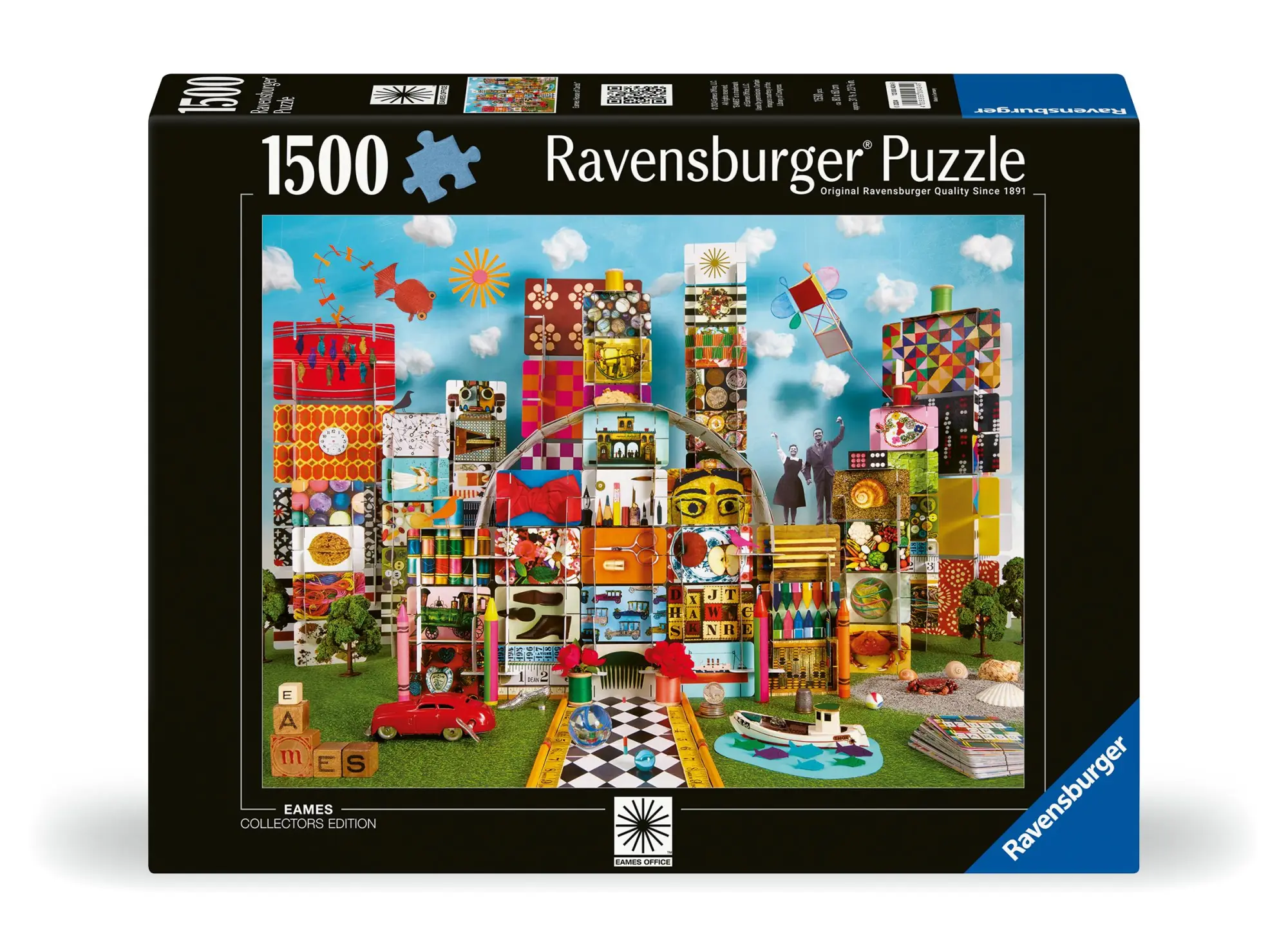 Cover: 4005555004349 | Erwachsenenpuzzle 1500 Teile - Eames House of Cards Fantasy | Spiel