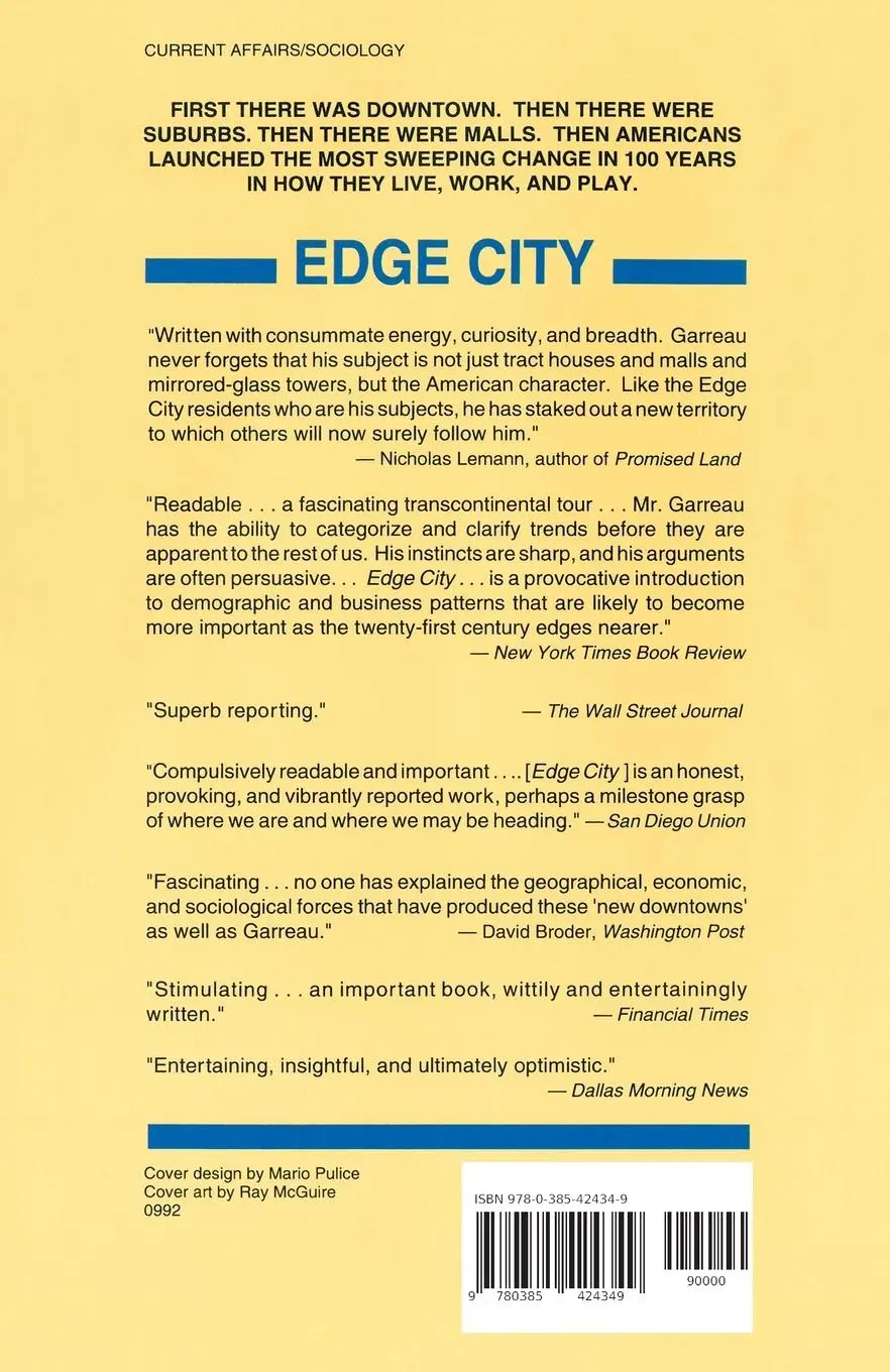 Rückseite: 9780385424349 | Edge City | Life on the New Frontier | Joel Garreau | Taschenbuch