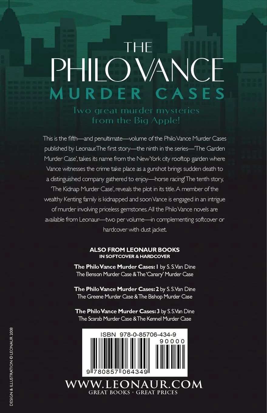 Rückseite: 9780857064349 | The Philo Vance Murder Cases | S. S. Van Dine | Taschenbuch | Englisch