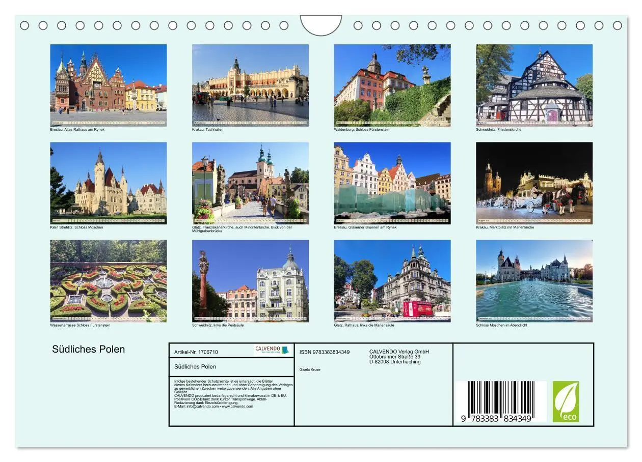 Bild: 9783383834349 | Südliches Polen (Wandkalender 2025 DIN A4 quer), CALVENDO...