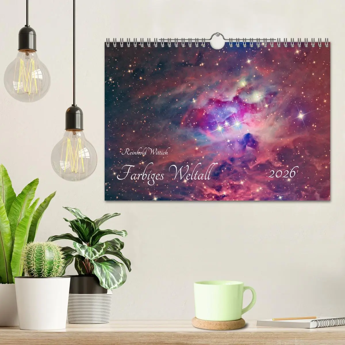 Bild: 9783457874349 | Farbiges Weltall (Wandkalender 2026 DIN A4 quer), CALVENDO...