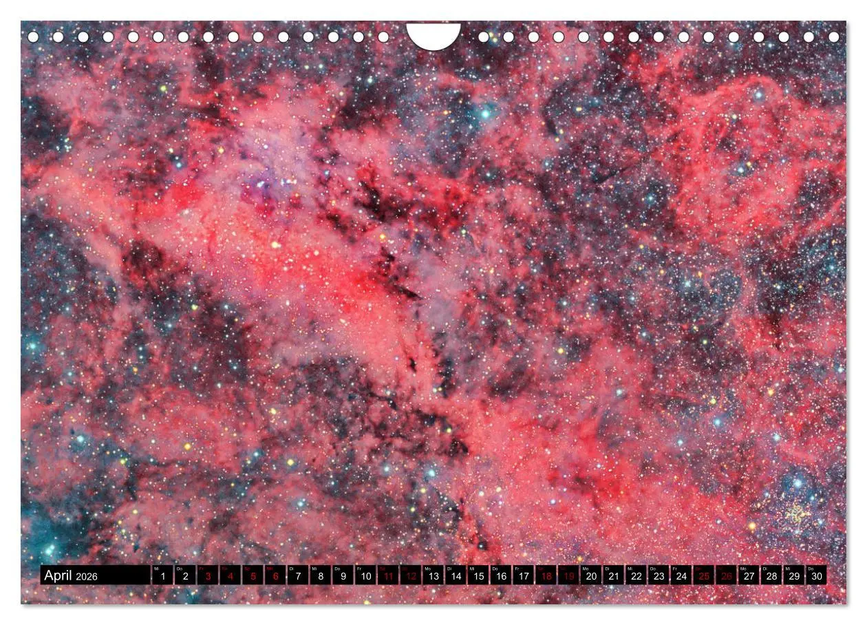 Bild: 9783457874349 | Farbiges Weltall (Wandkalender 2026 DIN A4 quer), CALVENDO...