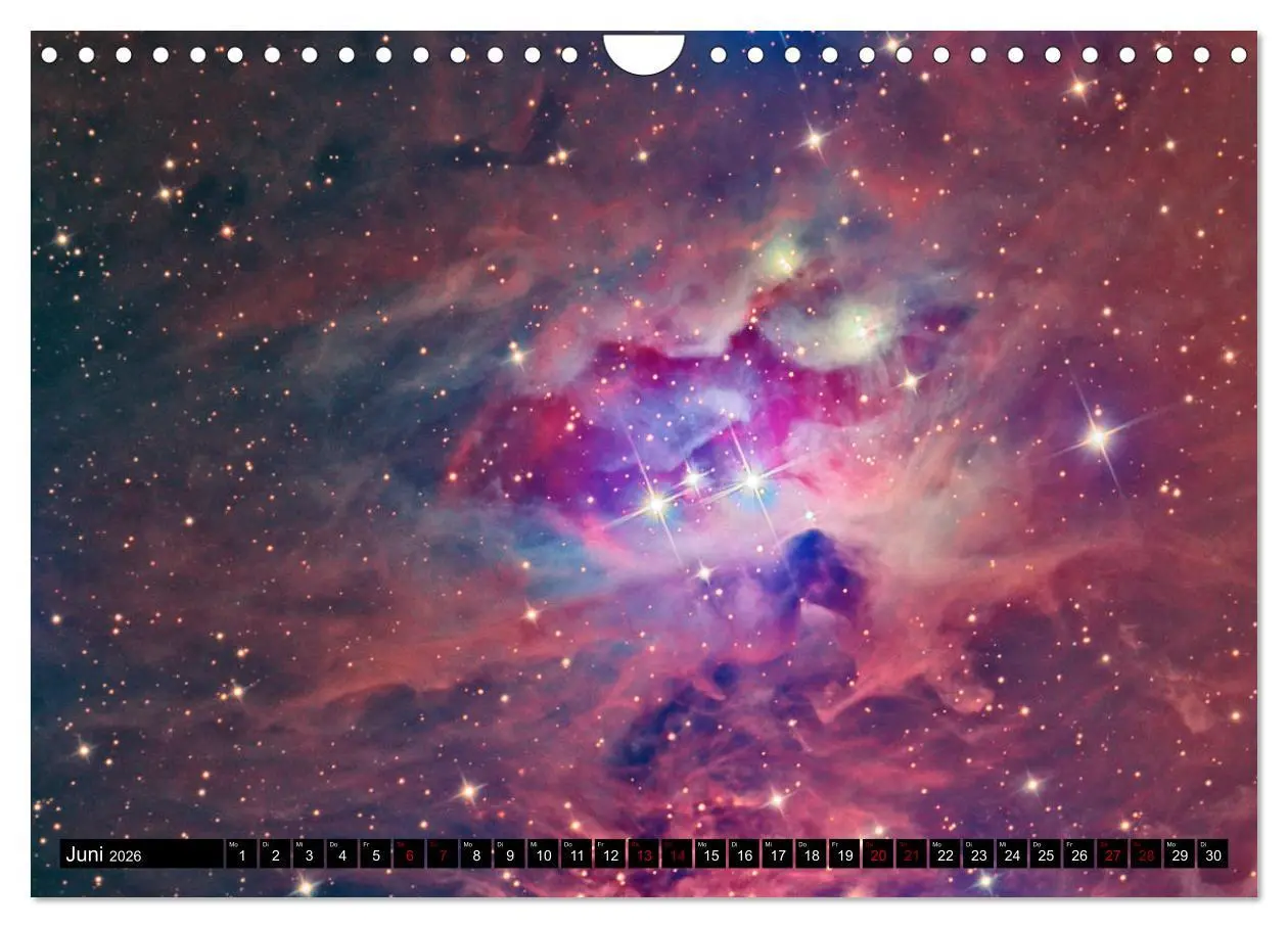 Bild: 9783457874349 | Farbiges Weltall (Wandkalender 2026 DIN A4 quer), CALVENDO...