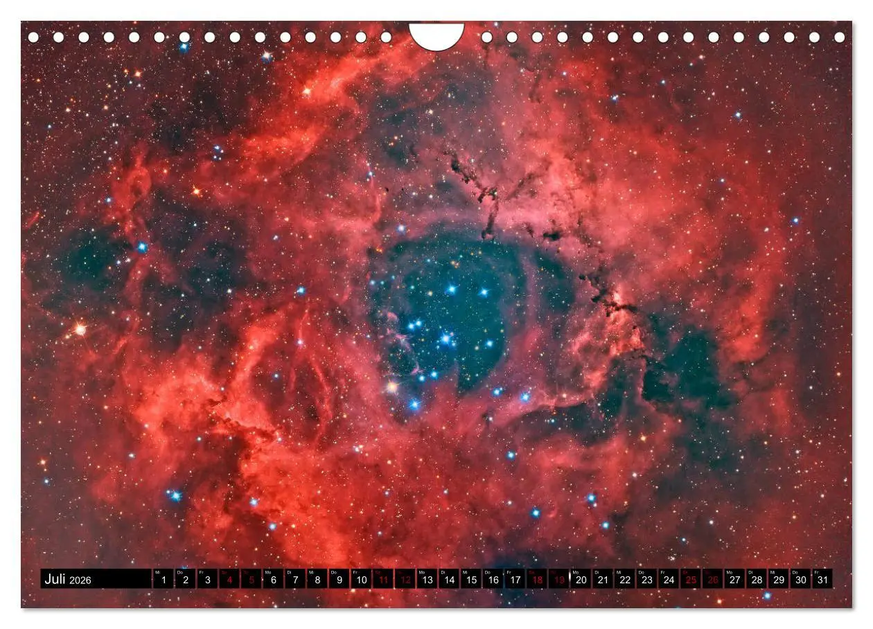 Bild: 9783457874349 | Farbiges Weltall (Wandkalender 2026 DIN A4 quer), CALVENDO...