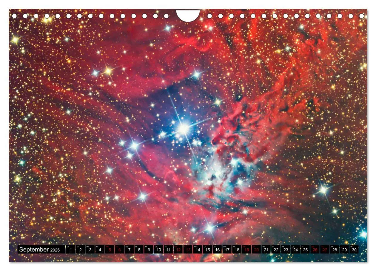 Bild: 9783457874349 | Farbiges Weltall (Wandkalender 2026 DIN A4 quer), CALVENDO...