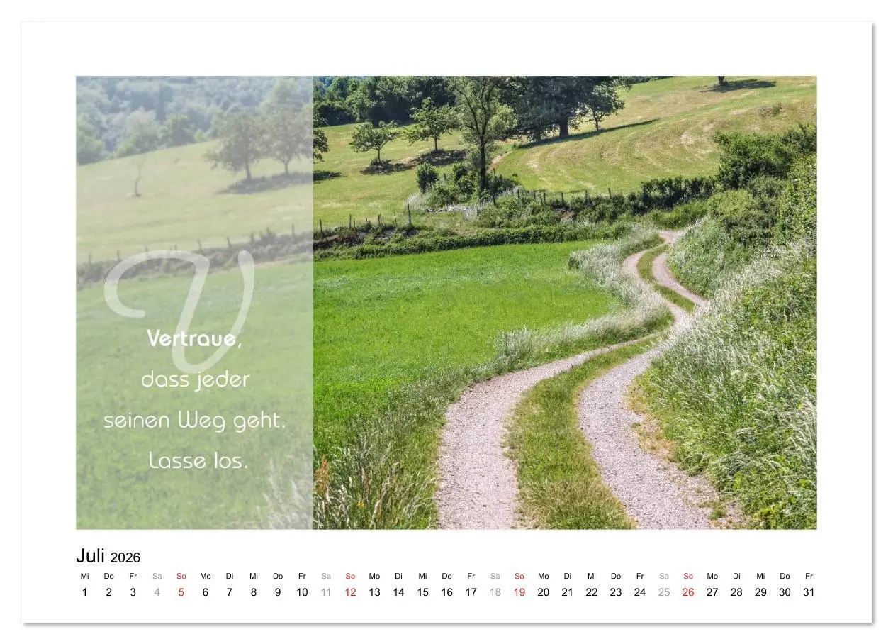 Bild: 9783516104349 | Kraft für Deine Seele (hochwertiger Premium Wandkalender 2026 DIN...