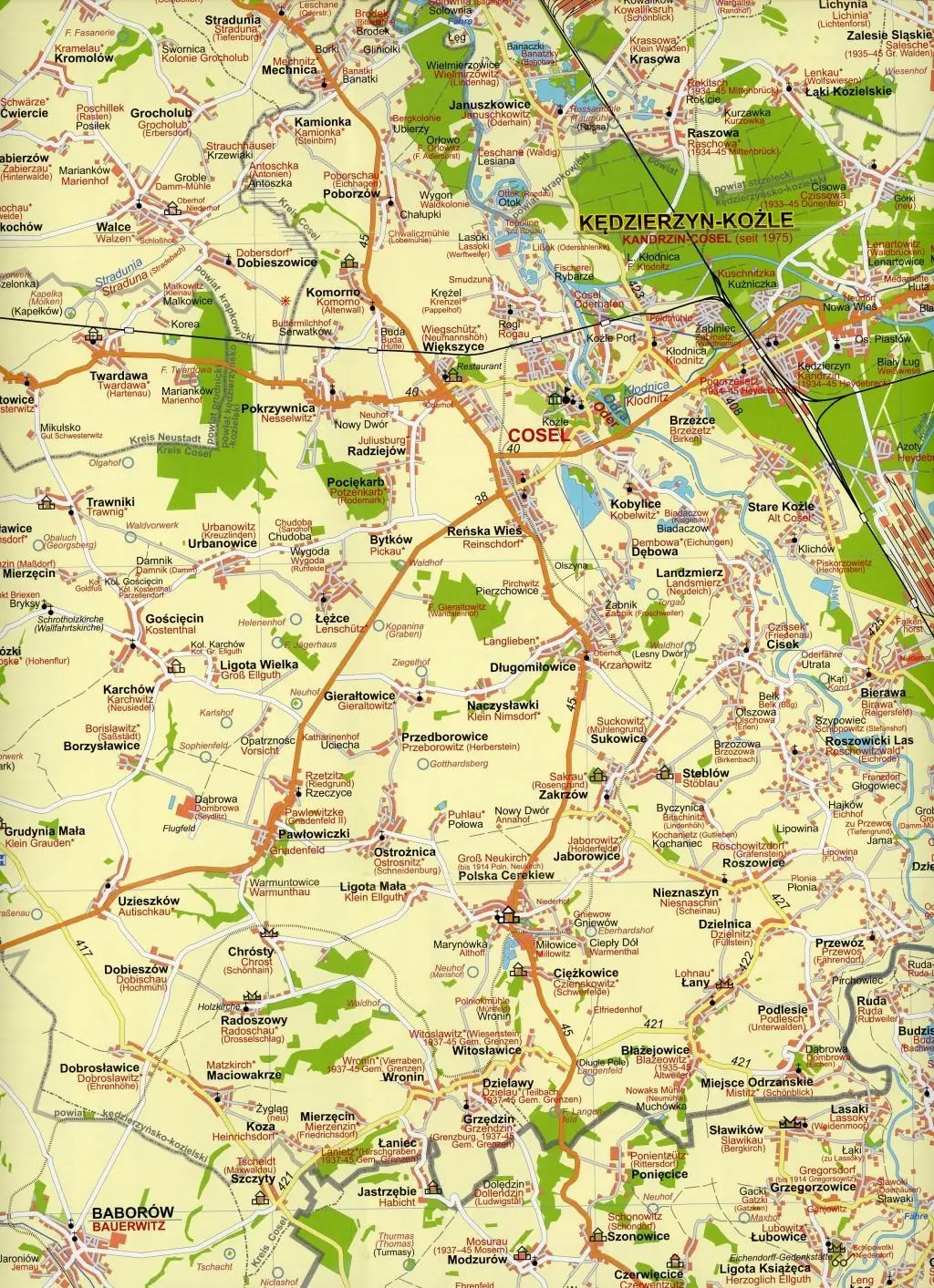 Bild: 9783982024349 | Landkarte Oppelner Schlesien (Südteil) mit Altvatergebirge 1:100.000