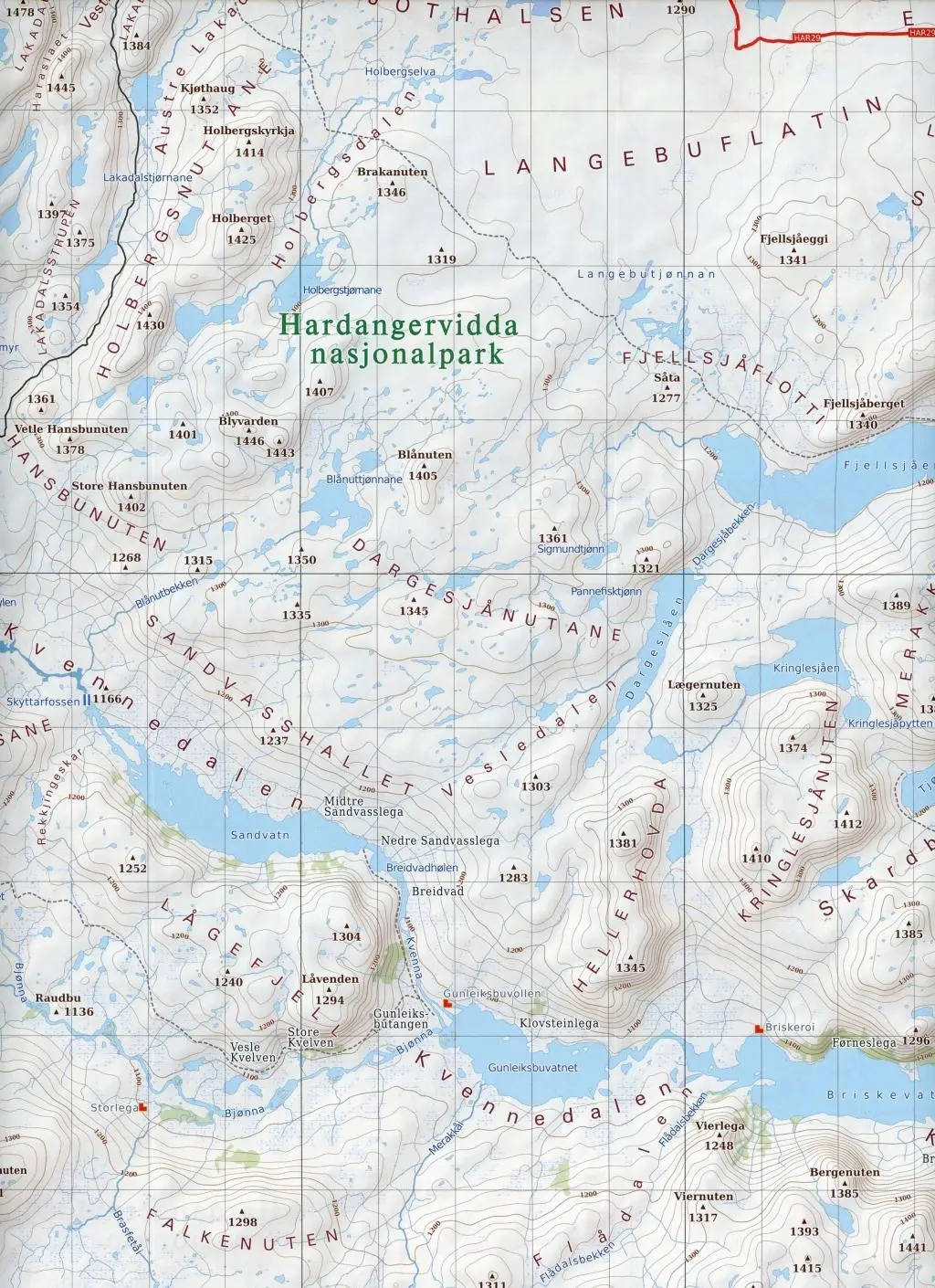Bild: 9788074454349 | Hardangervidda Ost, Wander - Radkarte 1 : 50 000 | Berndt | Deutsch
