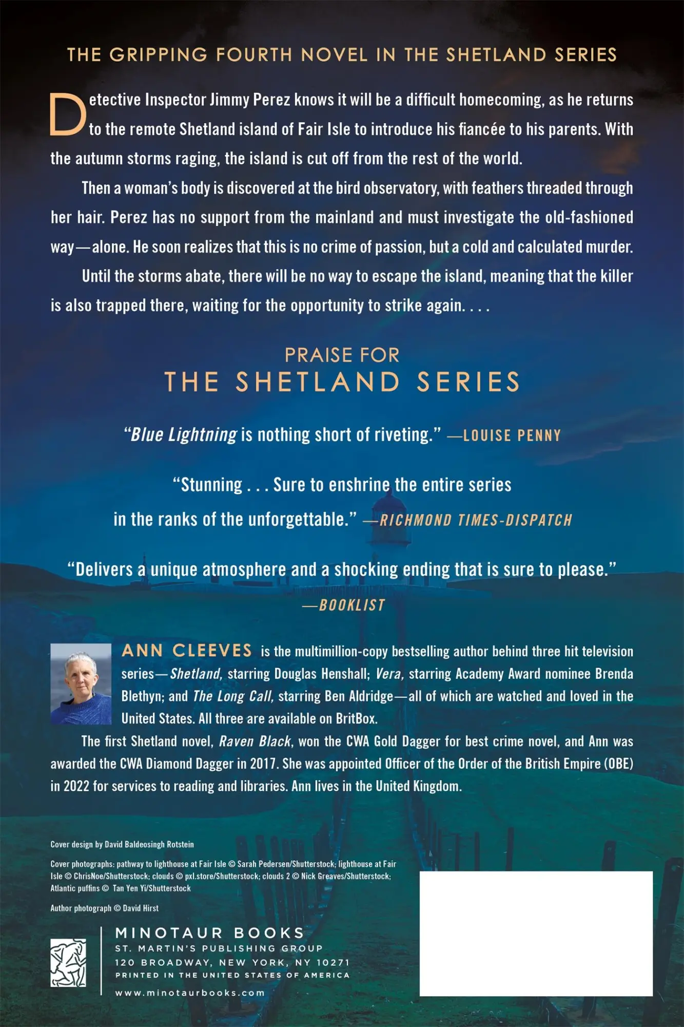Rückseite: 9780312384449 | Blue Lightning | Ann Cleeves | Taschenbuch | Kartoniert / Broschiert
