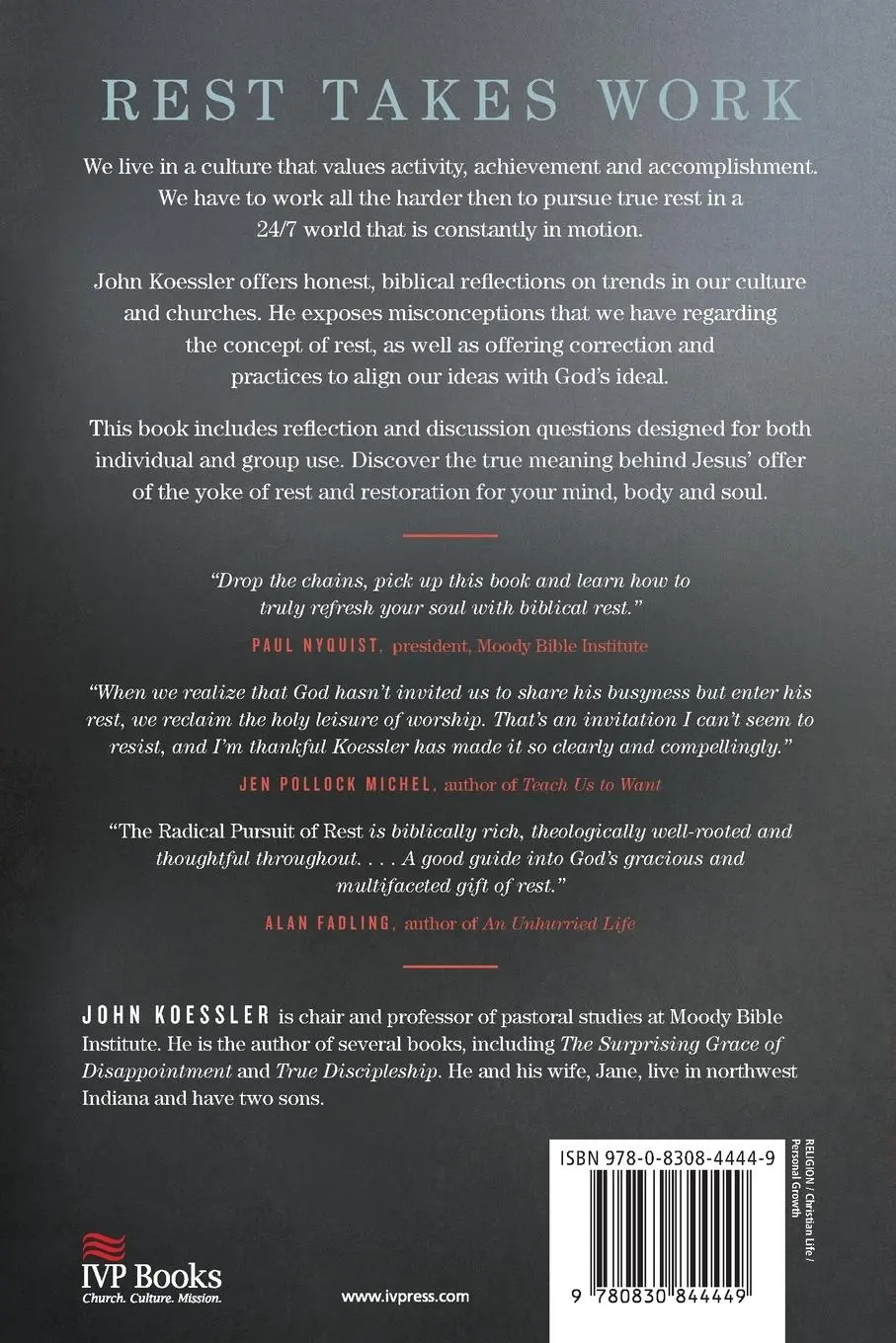 Rückseite: 9780830844449 | The Radical Pursuit of Rest | Escaping the Productivity Trap | Buch