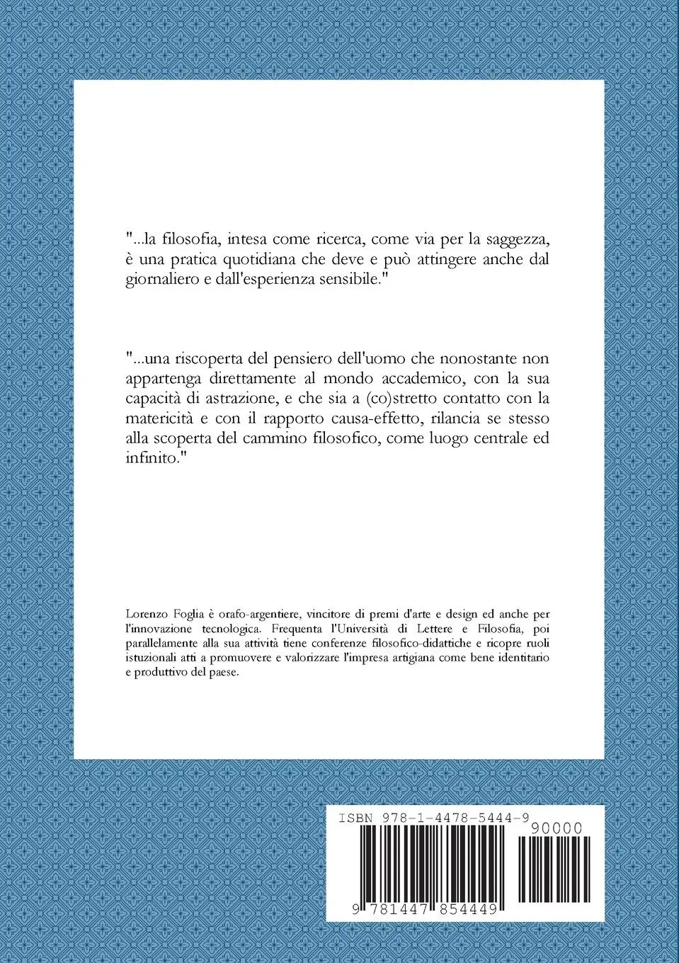 Rückseite: 9781447854449 | L'ESSERE DI ESSERE AMORE | Lorenzo Foglia | Taschenbuch | Italienisch