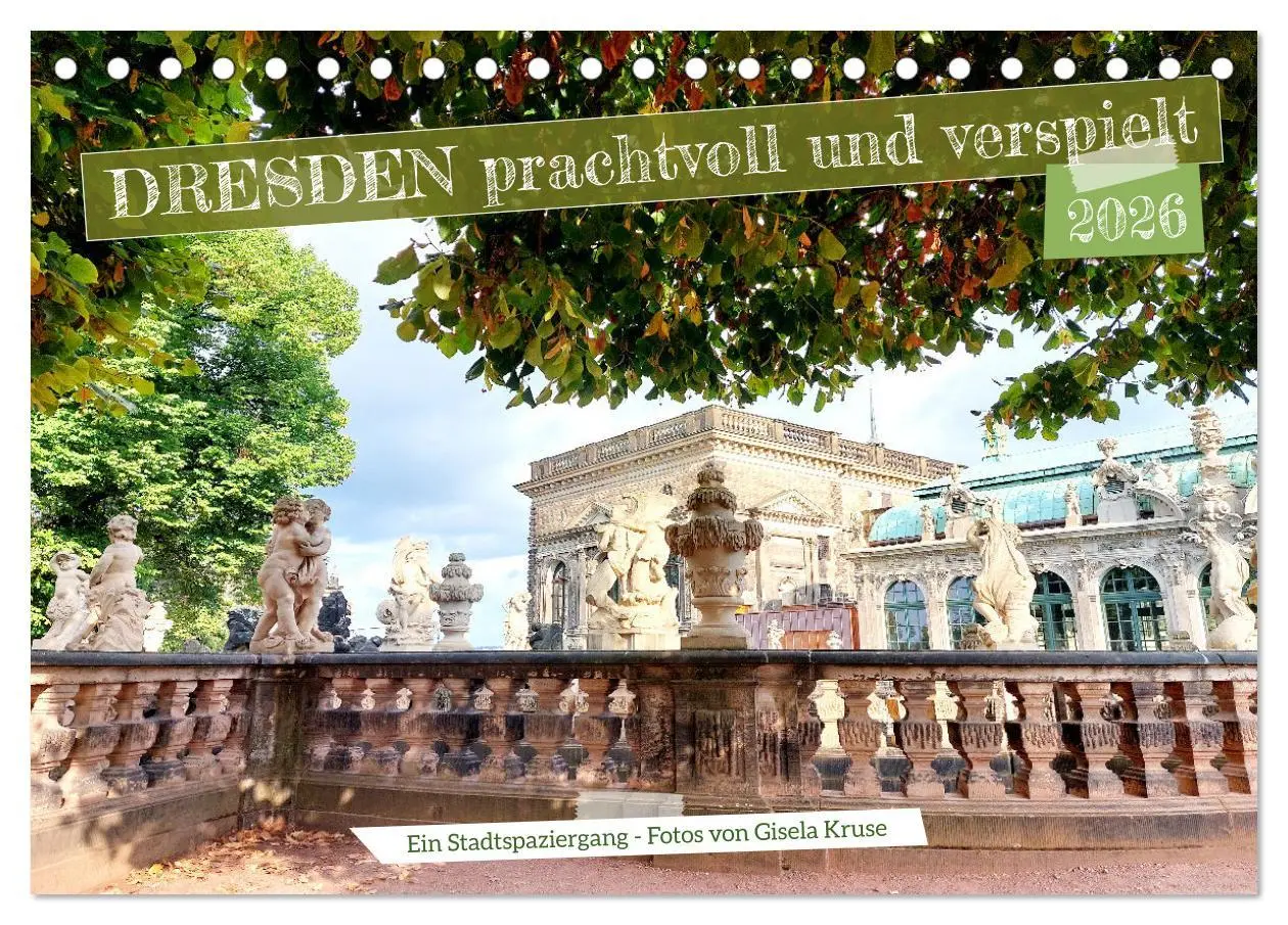 Cover: 9783457554449 | Dresden prachtvoll und verspielt (Tischkalender 2026 DIN A5 quer),...
