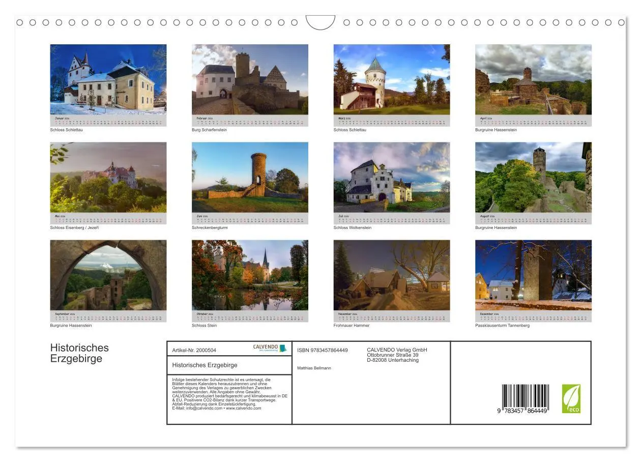Bild: 9783457864449 | Historisches Erzgebirge (Wandkalender 2026 DIN A3 quer), CALVENDO...