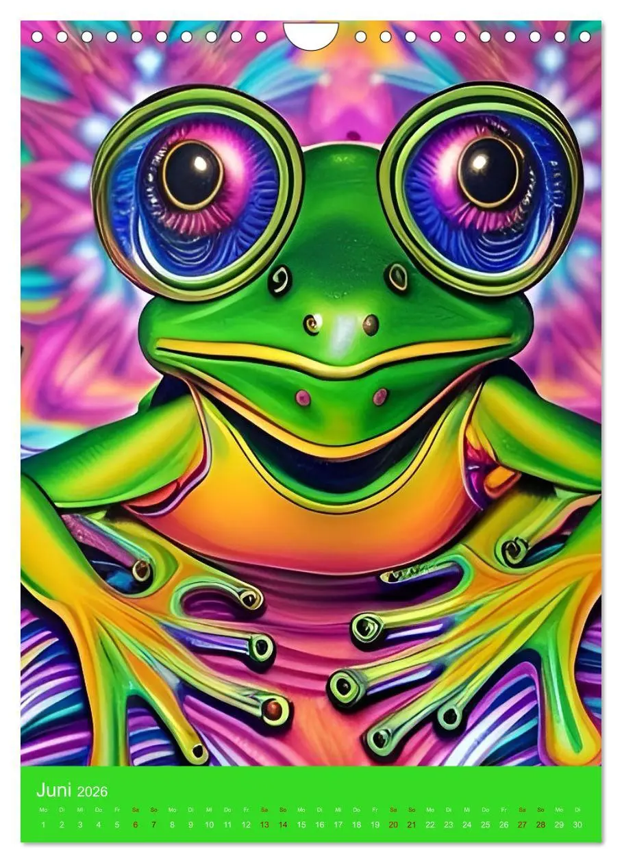 Bild: 9783516334449 | Crazy Neon - Das Farbspektakel (Wandkalender 2026 DIN A4 hoch),...
