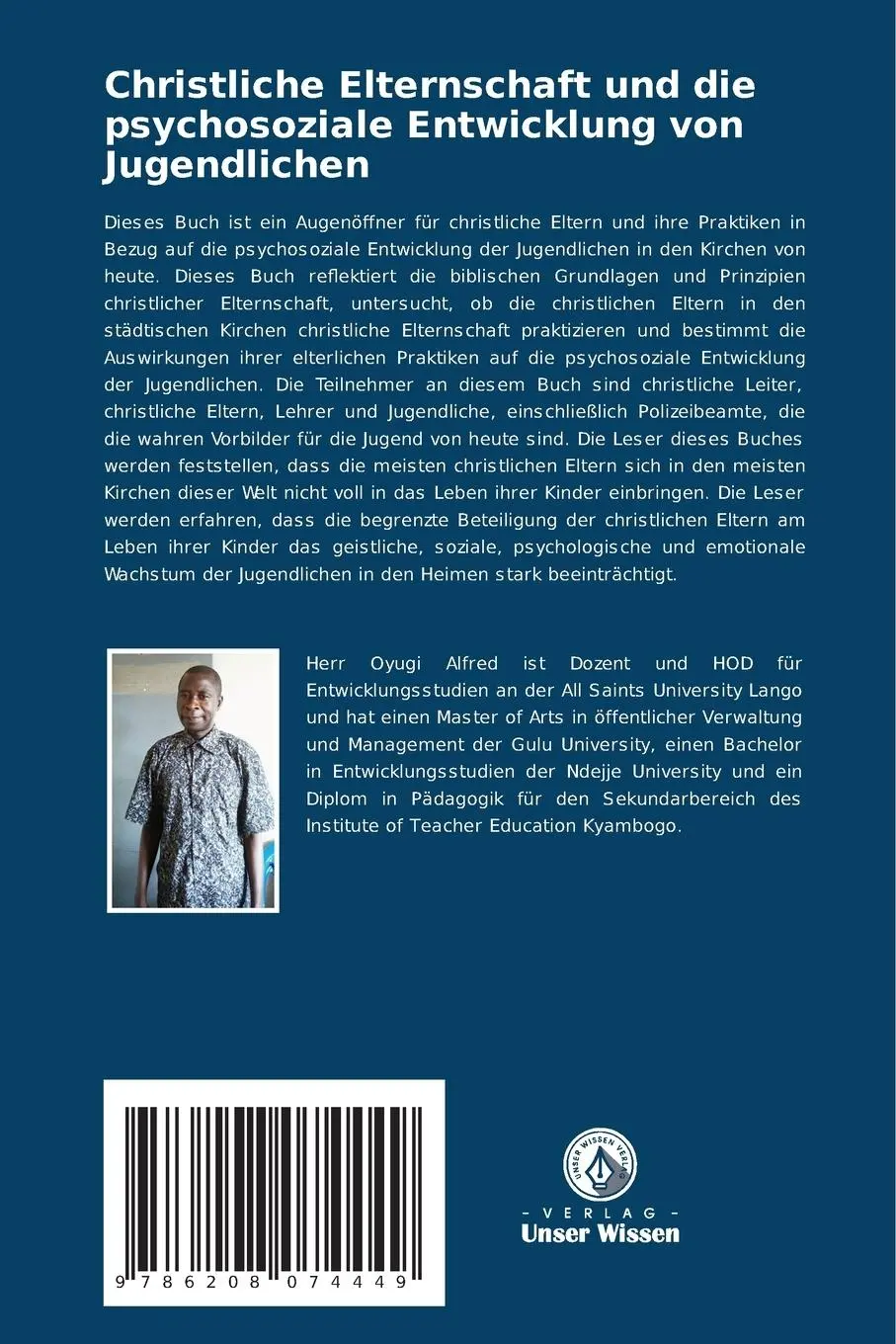 Rückseite: 9786208074449 | Christliche Elternschaft und die psychosoziale Entwicklung von...