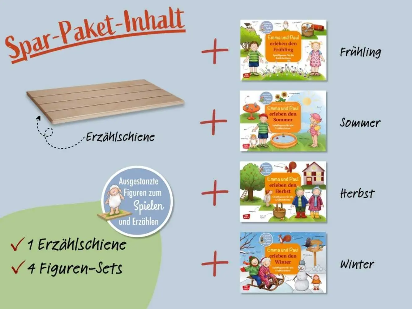 Bild: 4260694924549 | Erzählschienen-Spar-Paket "Emma und Paul" | Monika Lehner | Broschüre
