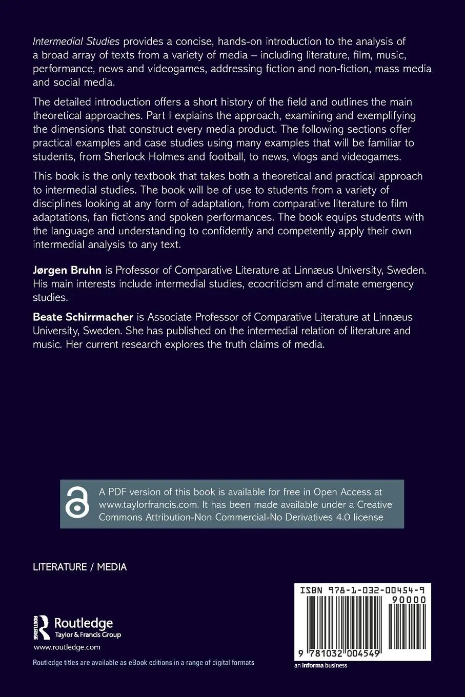 Rückseite: 9781032004549 | Intermedial Studies | An Introduction to Meaning Across Media | Buch