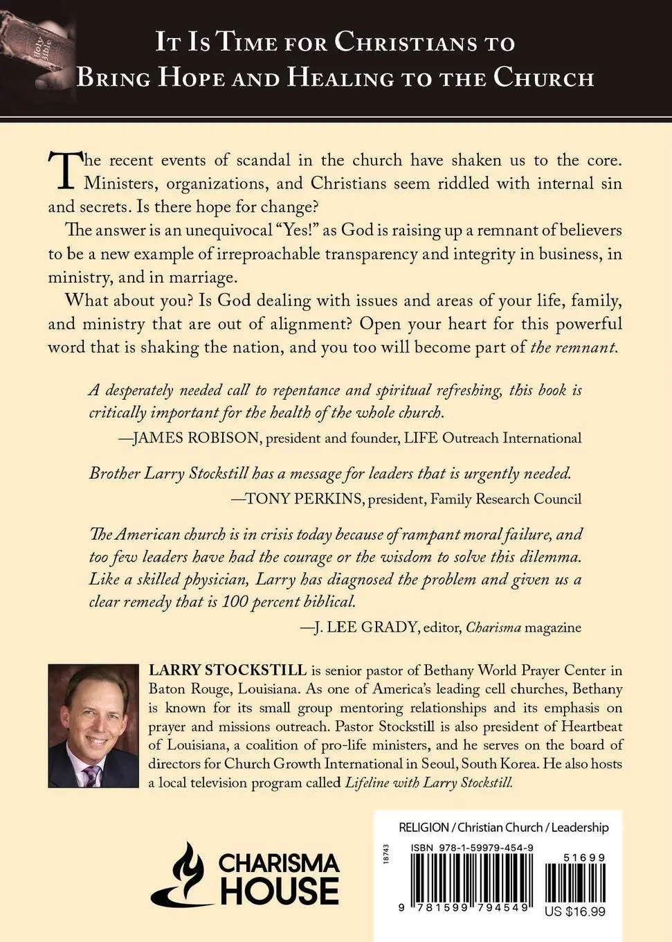 Rückseite: 9781599794549 | The Remnant | Larry Stockstill | Taschenbuch | Kartoniert / Broschiert
