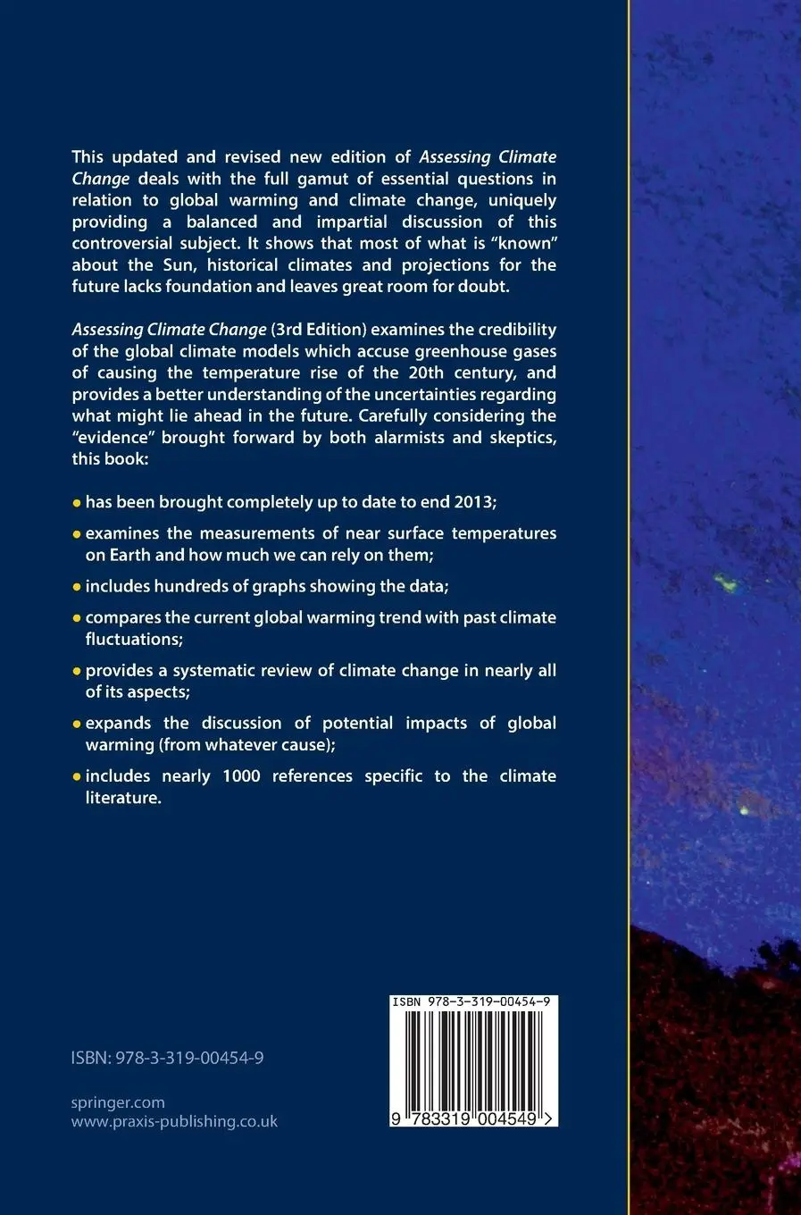 Rückseite: 9783319004549 | Assessing Climate Change | Donald Rapp | Buch | xxxvi | Englisch