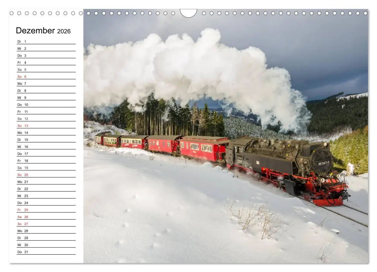 Bild: 9783457784549 | Schmalspurbahnen im Harz (Wandkalender 2026 DIN A3 quer), CALVENDO...