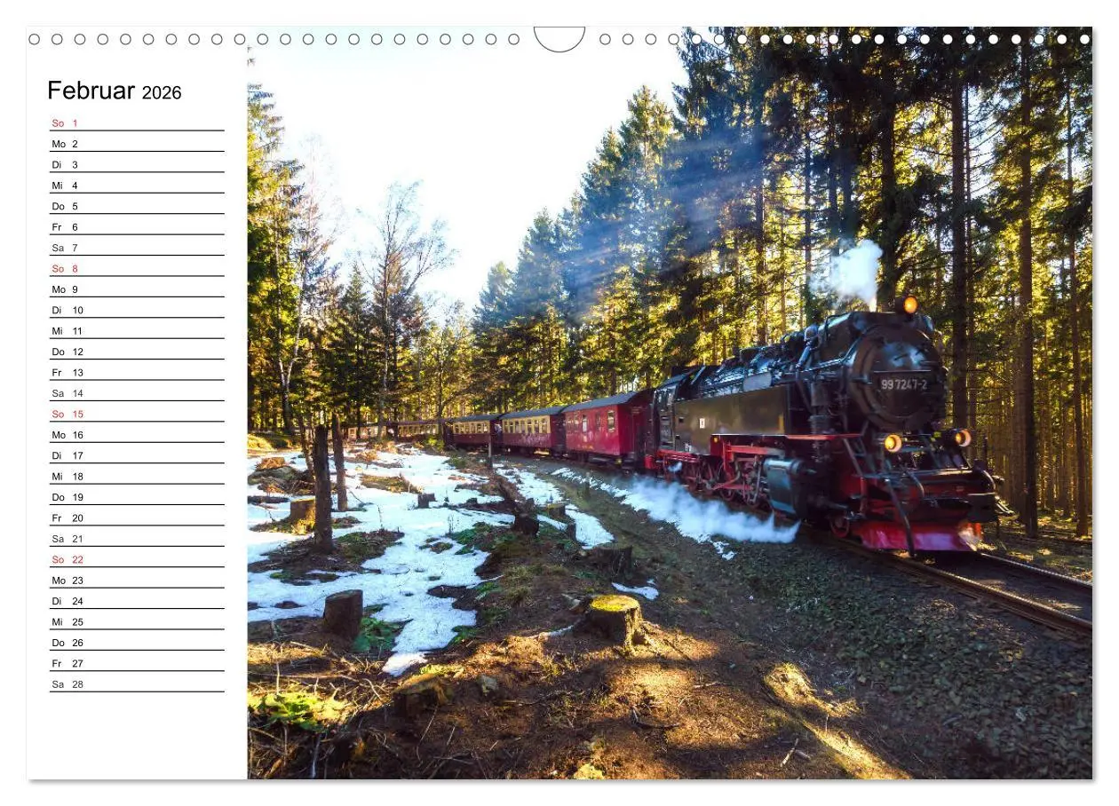 Bild: 9783457784549 | Schmalspurbahnen im Harz (Wandkalender 2026 DIN A3 quer), CALVENDO...