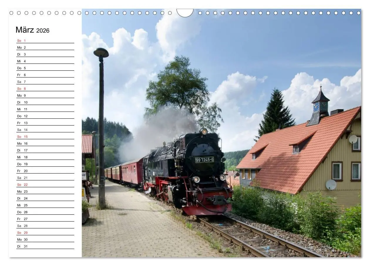 Bild: 9783457784549 | Schmalspurbahnen im Harz (Wandkalender 2026 DIN A3 quer), CALVENDO...