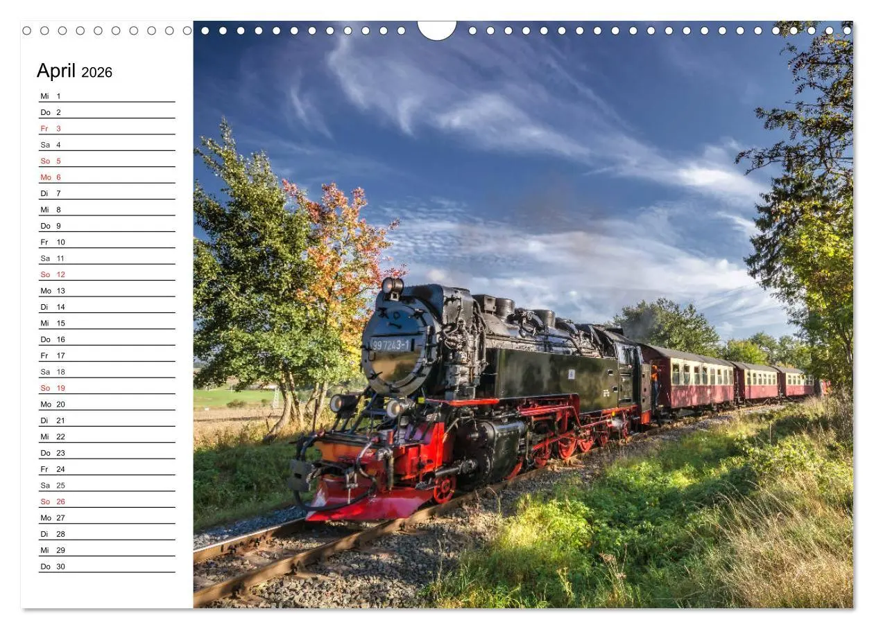 Bild: 9783457784549 | Schmalspurbahnen im Harz (Wandkalender 2026 DIN A3 quer), CALVENDO...