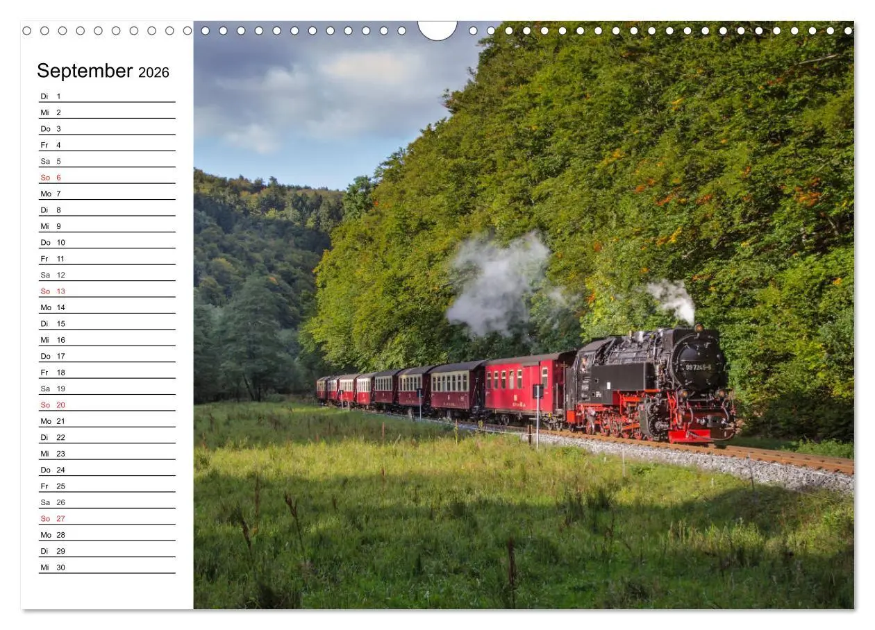 Bild: 9783457784549 | Schmalspurbahnen im Harz (Wandkalender 2026 DIN A3 quer), CALVENDO...