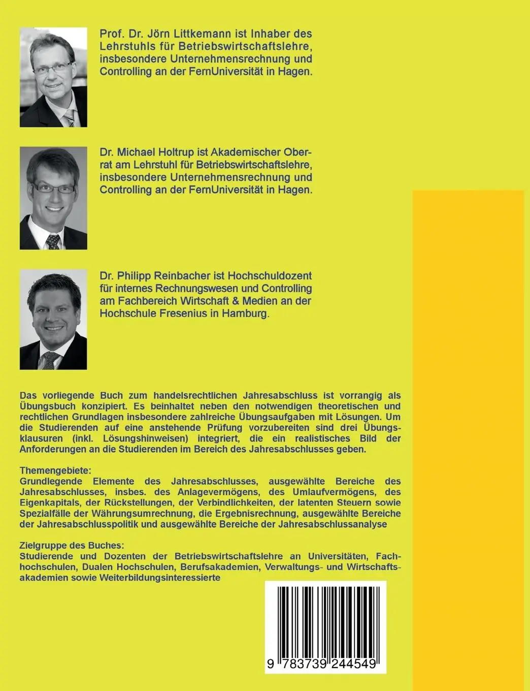 Rückseite: 9783739244549 | Jahresabschluss, 3. Auflage | Grundlagen, Übungen, Klausurvorbereitung