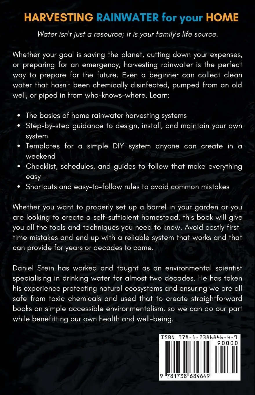 Rückseite: 9781738684649 | Harvesting Rainwater for Your Home | Daniel I Stein | Taschenbuch
