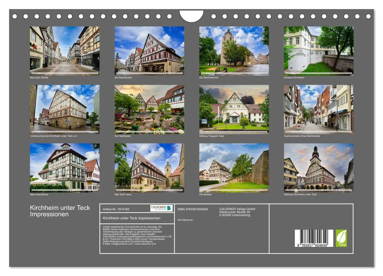 Bild: 9783457604649 | Kirchheim unter Teck Impressionen (Wandkalender 2026 DIN A4 quer),...