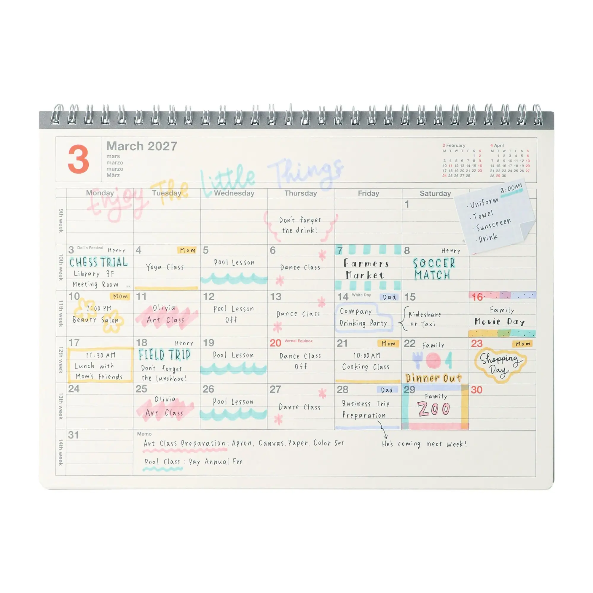 Bild: 4550045164749 | MARK'S 2027 Notebook Calendar S // Khaki | MARK'S Inc. | Kalender