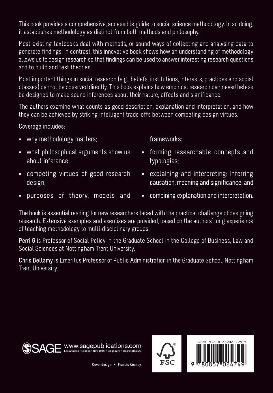 Rückseite: 9780857024749 | Principles of Methodology | Perri (u. a.) | Taschenbuch | Englisch